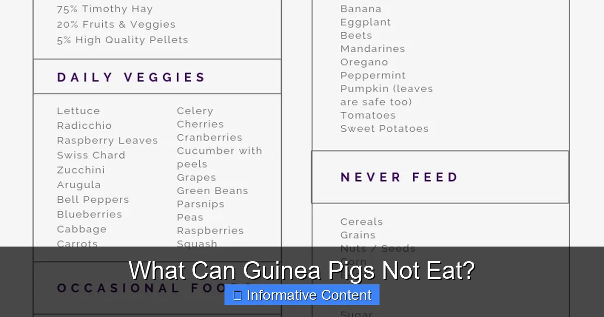 What Can Guinea Pigs Not Eat?